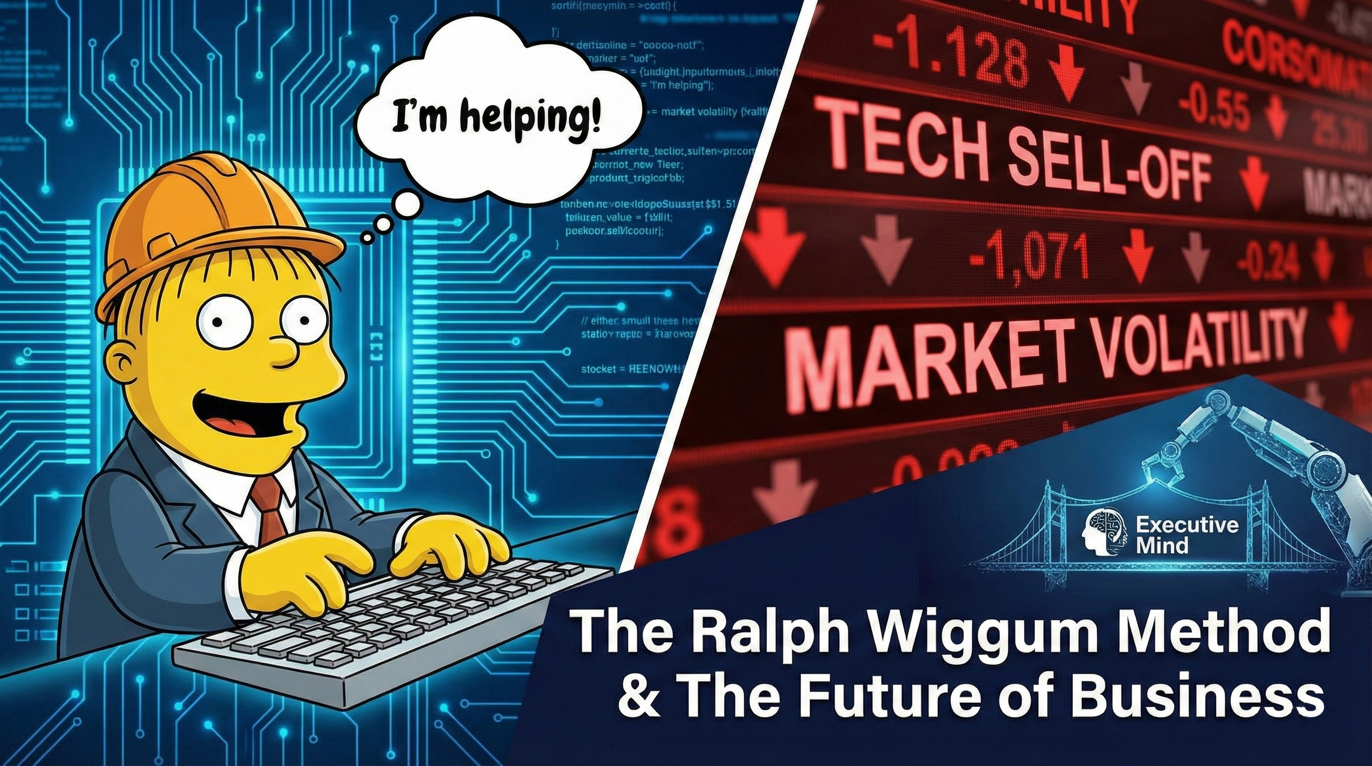 A playful yet technical representation of agentic iteration in business AI